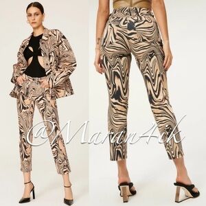 Good American Good Classic Print High Waist
Ankle Crop Jeans Natural Swirl 24